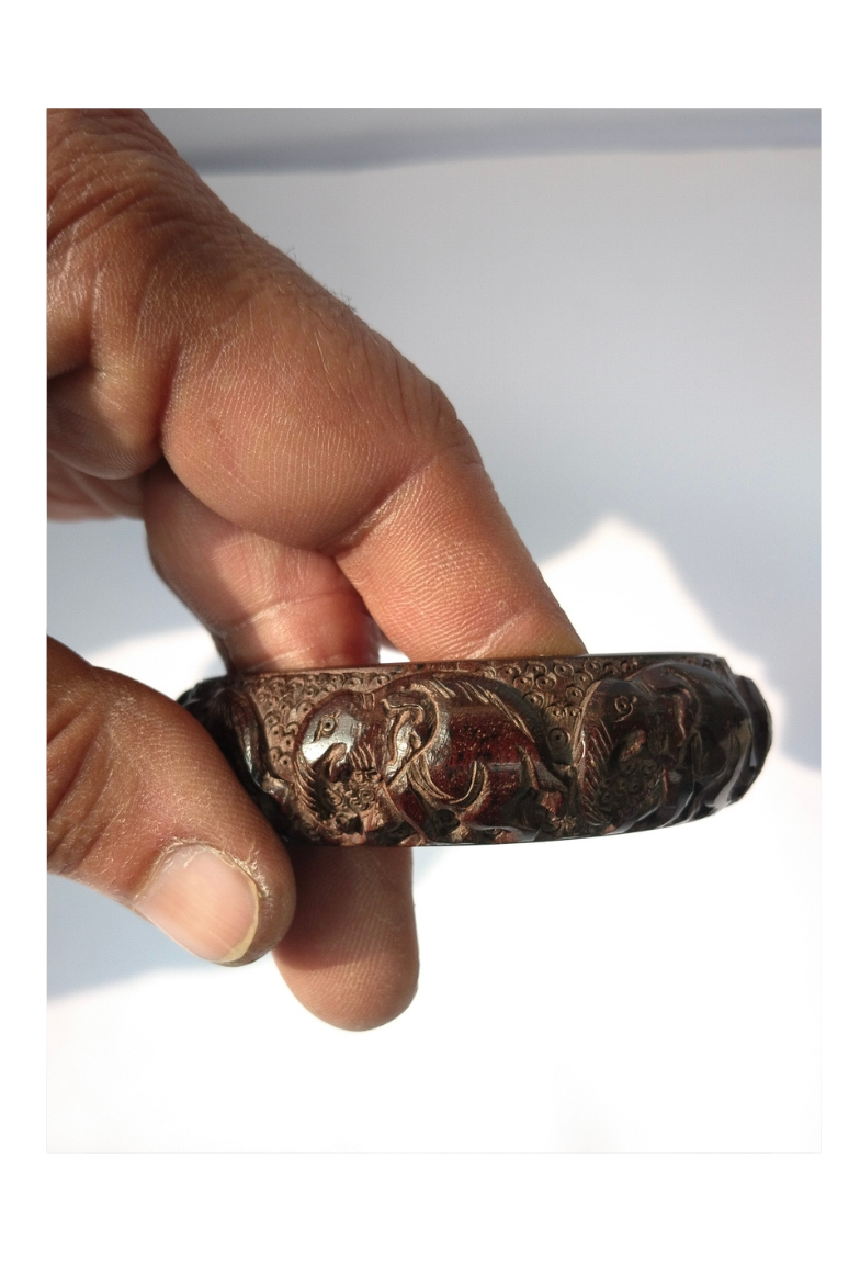 Hand-carved Wooden Animal Bangle