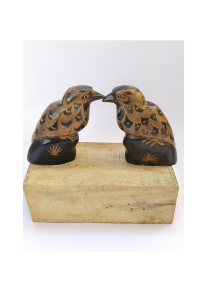 Handcrafted Wooden Bird Pair