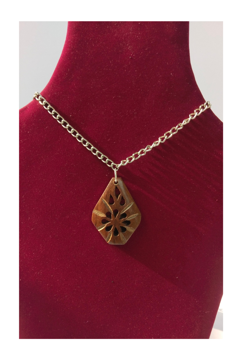 Handmade Wooden Pendant Necklace