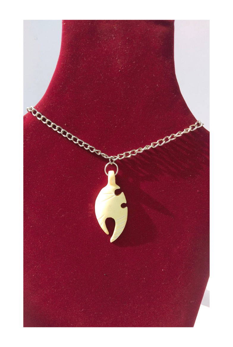 Handmade Bone Pendant Necklace