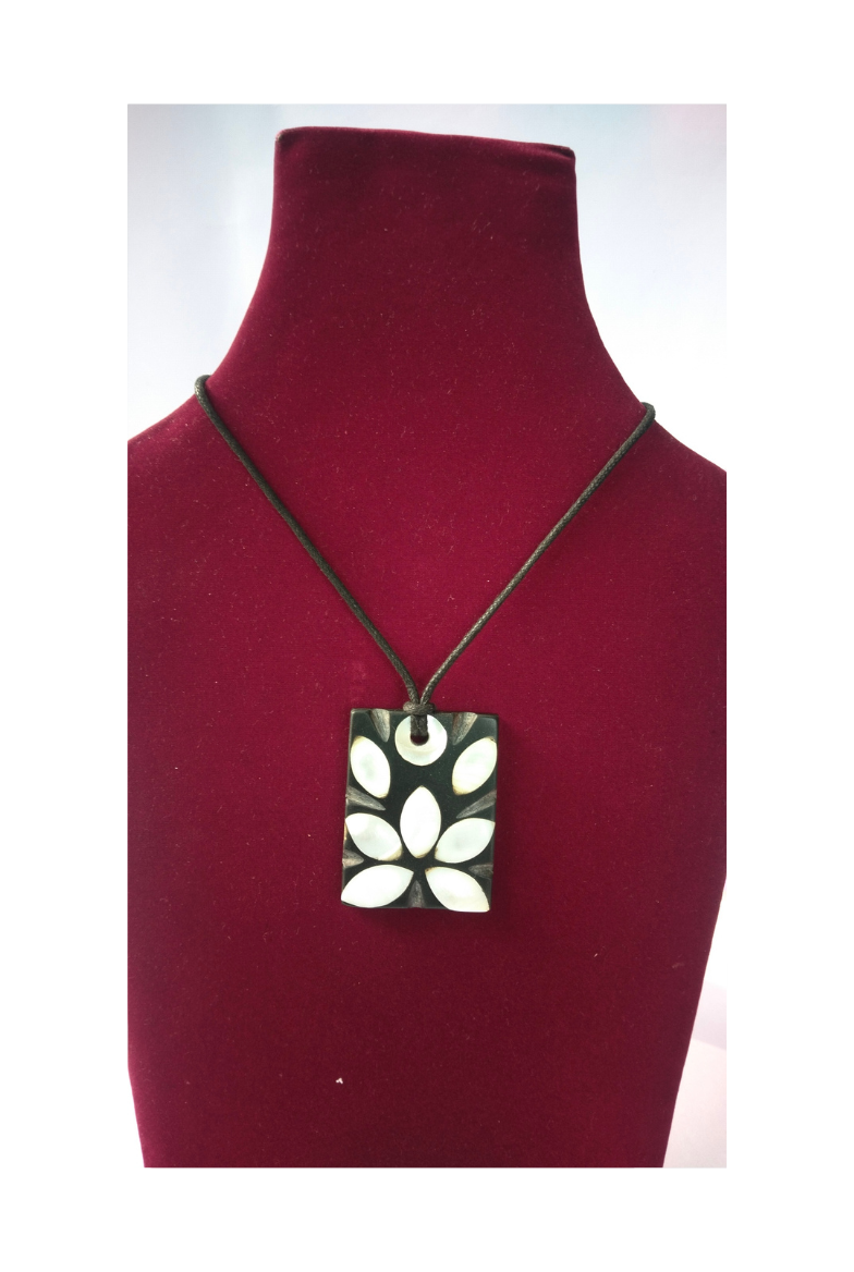 Handmade Shell & Horn Pendant Necklace