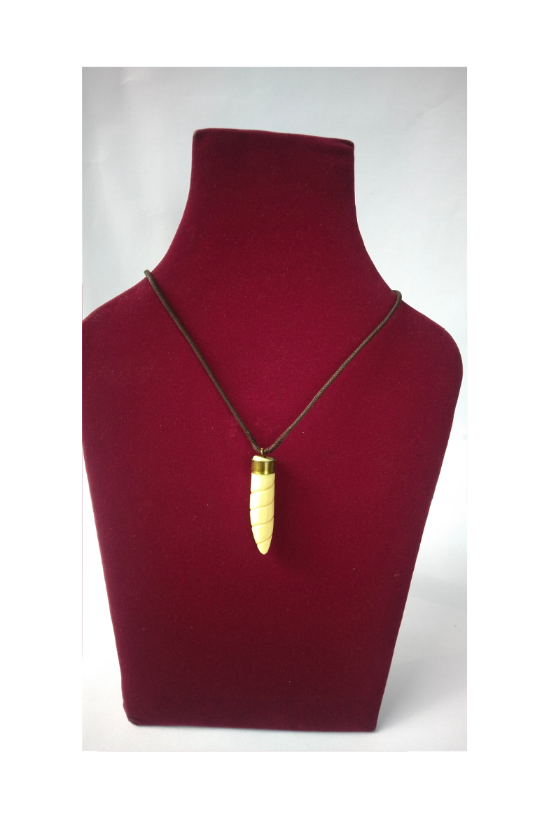 Bone Tusk Pendant Necklace