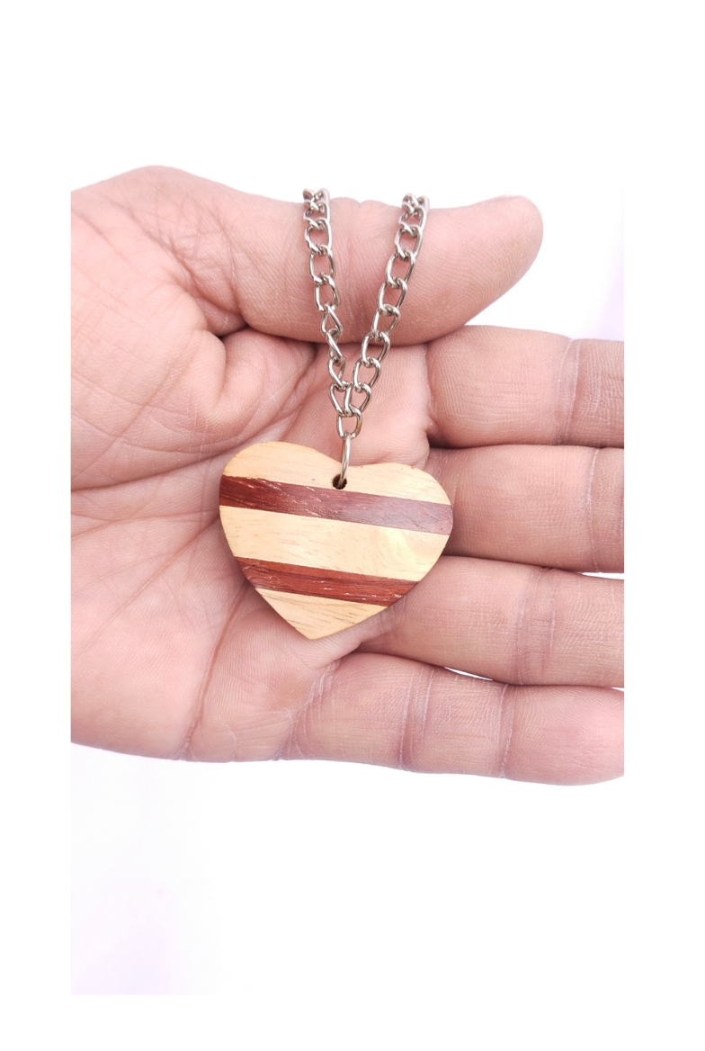 Handmade Wooden Pendant Necklace