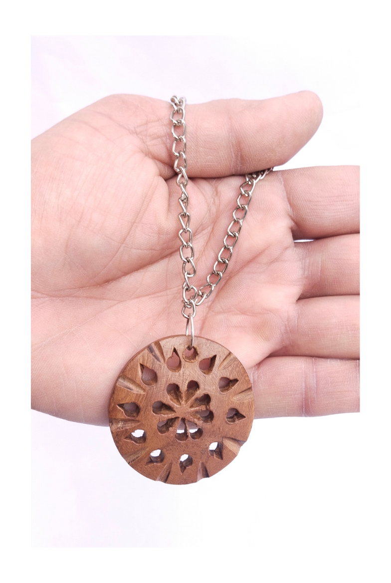 Handmade Wooden Pendant Necklace