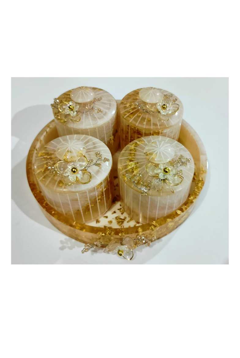 Resin Dryfruit Organizer Set