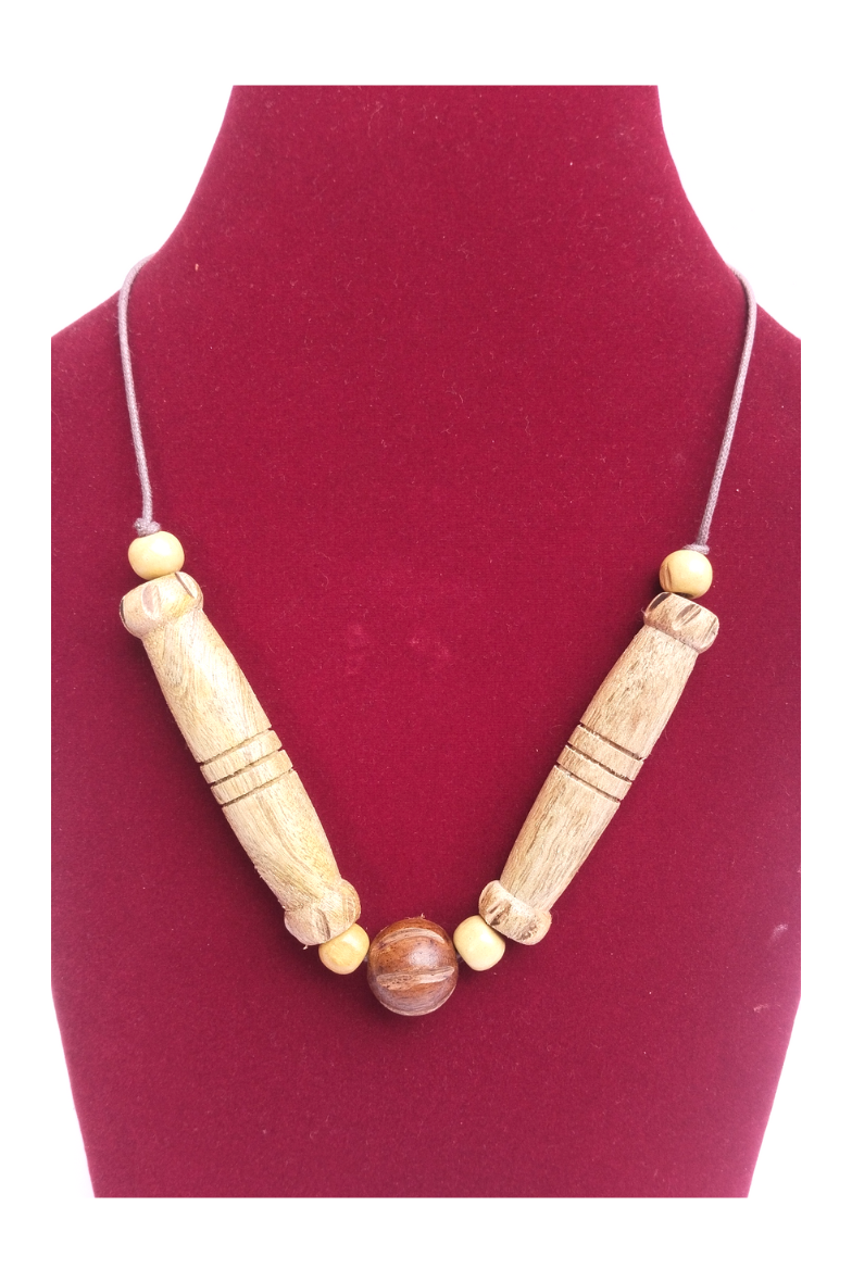 Handmade Wooden Beaded Necklace