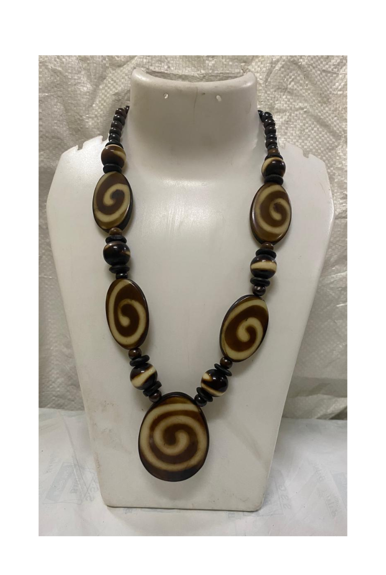 Handcrafted Resin Spiral Statement Necklace